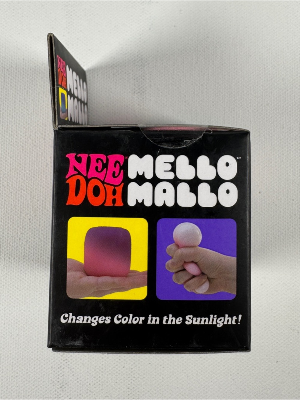 Schylling NeeDoh Mello Mallo Viral TikTok Fidget Toy UV Color Change - Yellow - Picture 3 of 3